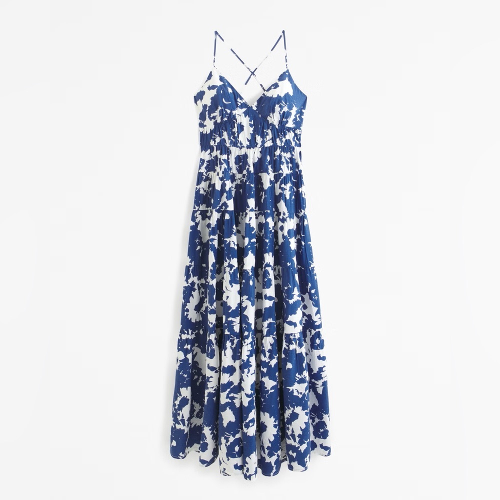 Abercrombie & Fitch Flowy Tiered Maxi Dress